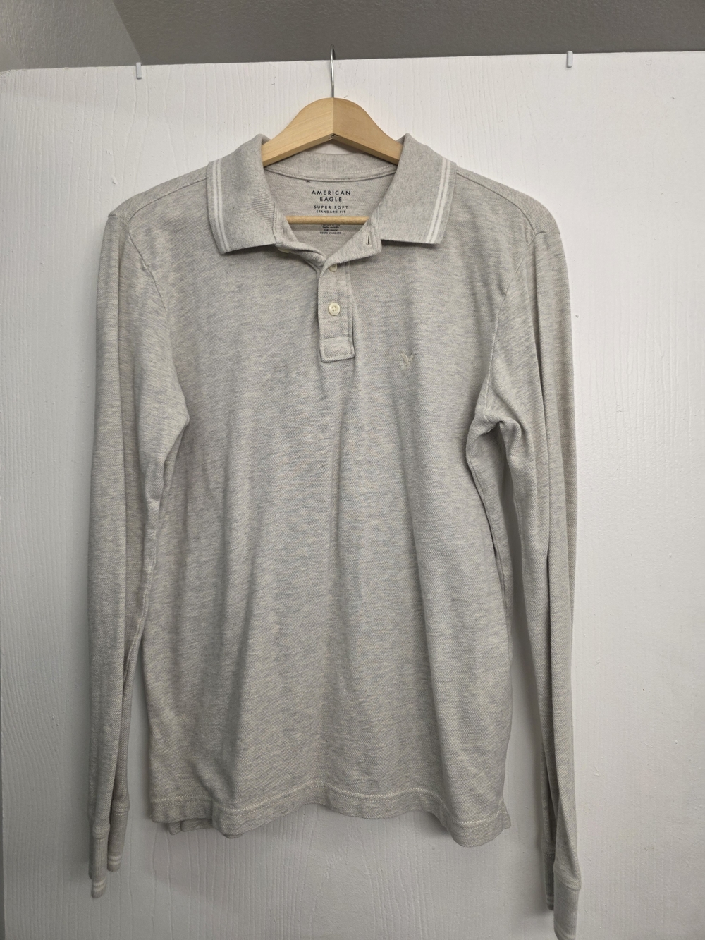 American Eagle Supersoft Long Sleeve Polo